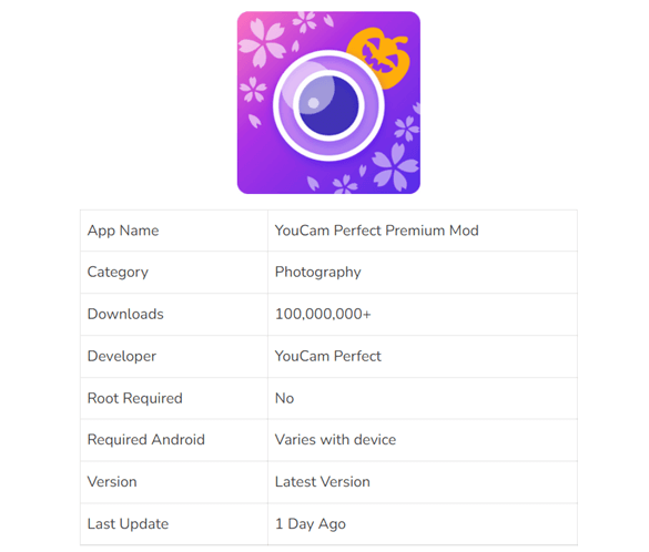 YouCam Perfect MOD APK