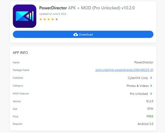 PowerDirector MOD APK